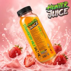 سالت نیکوتین شیر توت فرنگی Strawberry Milk هانترجویس