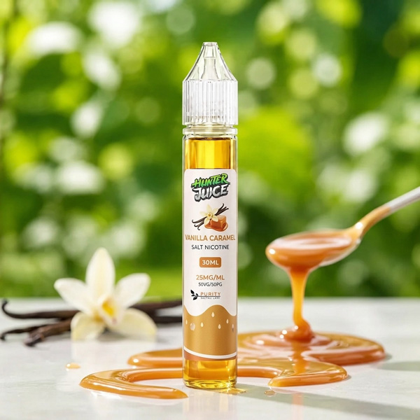 سالت نیکوتین وانیل کارامل Vanilla Caramel هانترجویس 30 میل سالت نیکوتین وانیل کارامل Vanilla Caramel هانترجویس 30 میل